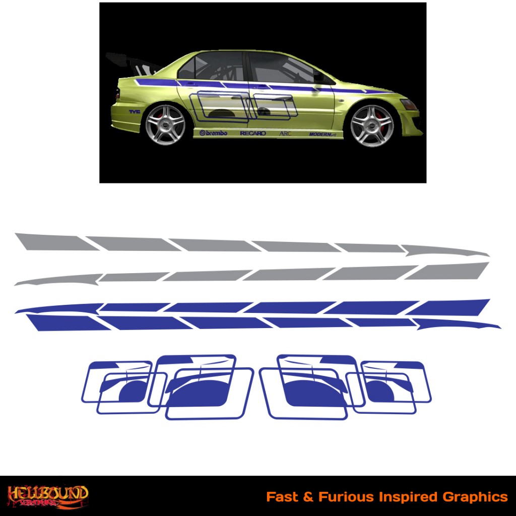 Fast and Furious Eclipse Decals 2 Hellbound Graphics