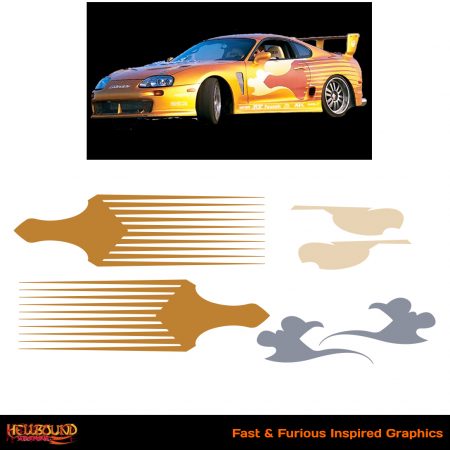 Fast and Furious Gold Supra Inspired Decals